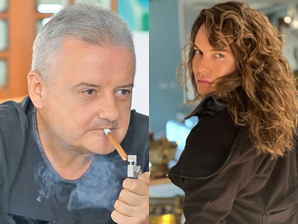 colaj foto irinel columbeanu isi aprinde un trabuc anna lesko