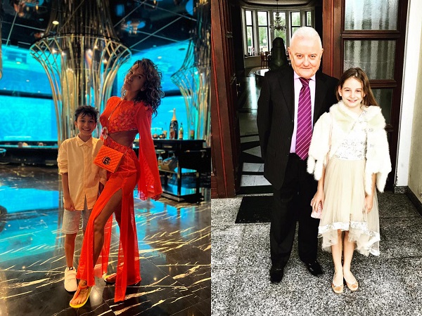 colaj foto anna lesko in rosu cu fiul ei adam si irinel columbeanu cu fiica lui cand era mica